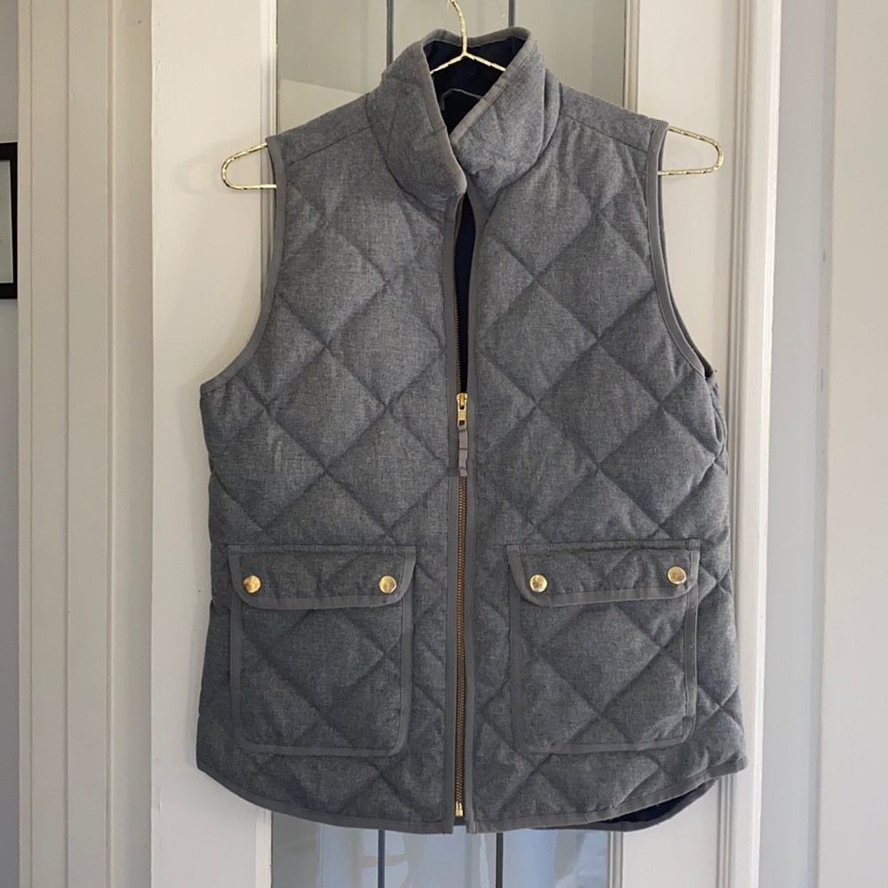 JCrew Quilted Down Vest, XS